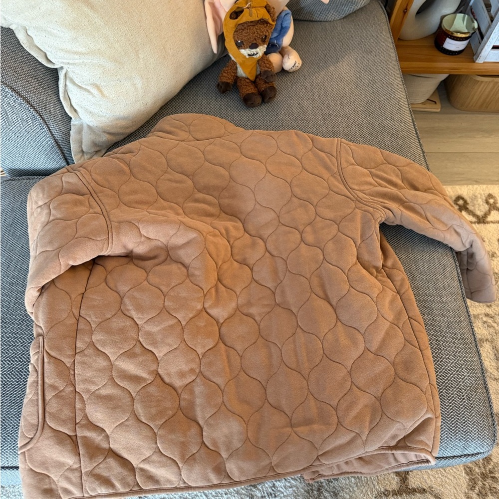 Time and Tru Quilted Jacket in Taupe